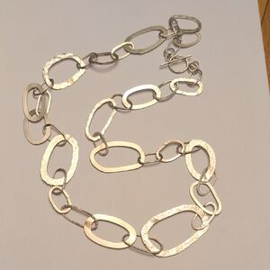 Vintage Sterling Silver Chunky Oval Link Necklace